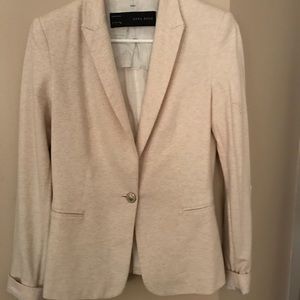 Zara Basic Cream Blazer